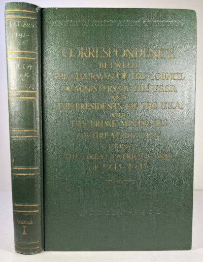 Vol 1: Correspondence USSR, US & Churchill