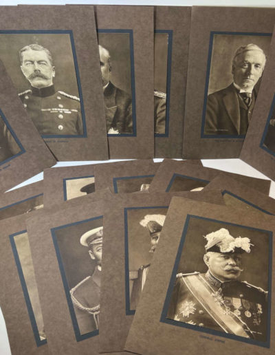 Mounted Photogravure Portraits: WW1 Celebrities