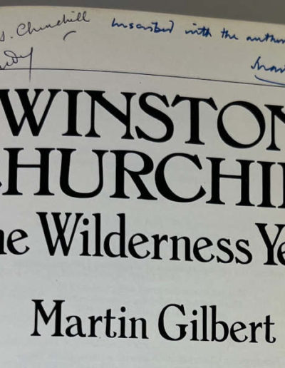 Inscriptions in Gilbert's Presentation Copy of his book, The Wilderness Years