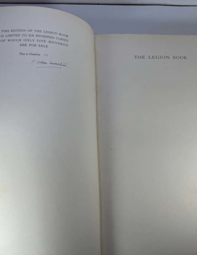 Editor Minchin's Signature: The Legion Book