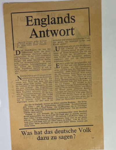 Englands Antwort: Churchill's Reply 1941