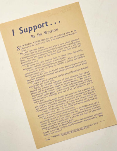 Winston Churchill : I support - Suez