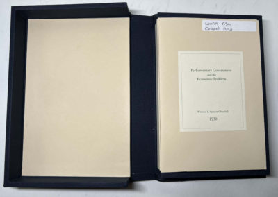 Churchill's 1930 Speech with Card Chemise