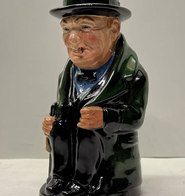 Royal Doulton Churchill Toby Jug – Rare Green Coloway