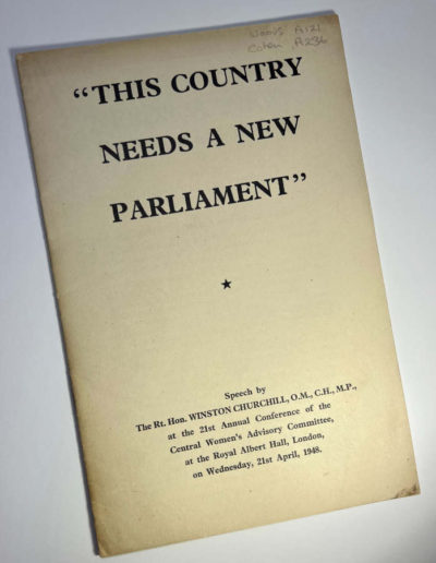 Pamphlet: THIS COUNTRY NEEDS A NEW PARLIAMENT