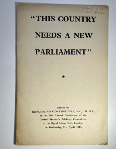 Pamphlet: THIS COUNTRY NEEDS A NEW PARLIAMENT