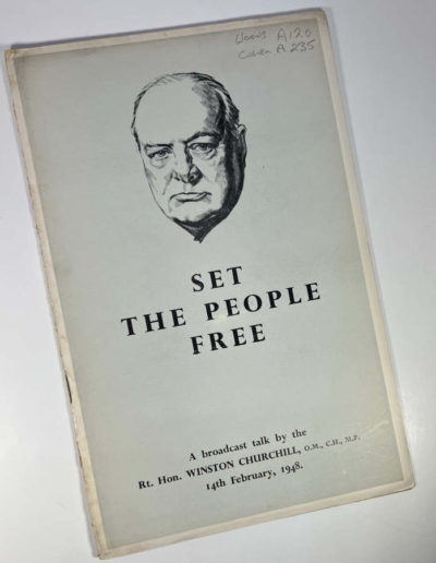 Churchill Speech: Set the People Free