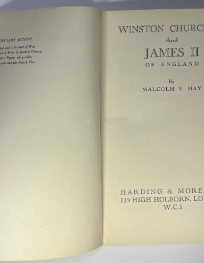 Winston Churchill and James II: Title Page