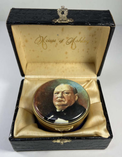 Churchill Enamel Trinket Box: in presentation case