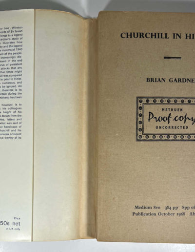 Churchill in His Time, PROOF COPY